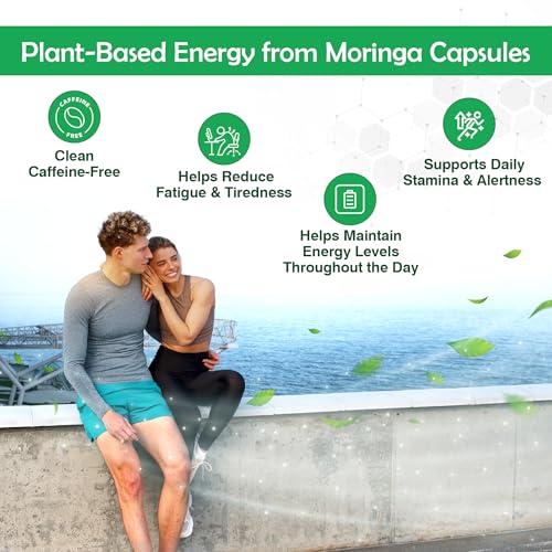 Image of Well-Being MORA Moringa Oleifera Capsules - Energy, Joint, Skin & Immune Support - Green Superfood - Vegan, No Gluten, Multivitamin Lab Tested