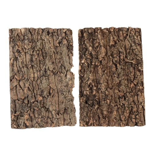 Abaodam 2pcs Bearded Dragon Tank Basking Platform Large Reptile Hide Decor Tree Bark Wall