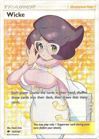 ビッケ SR 147/147 英語 Wicke Pokemon Card - Wicke (Full Art) SM - Burning Shadows 147/147