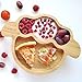 Bamboo Baby Plate with Suction - Kids and Toddler Suction Cup Plate for Babies, Non-toxic All-Natural Bamboo Baby Food Plate Stays Cool to the Touch for Baby-Led Weaning (Lamb - Blue)