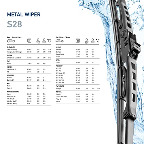 Image of HELLA 9XW398114028 Standard Wiper Blade, 28 inch, Single