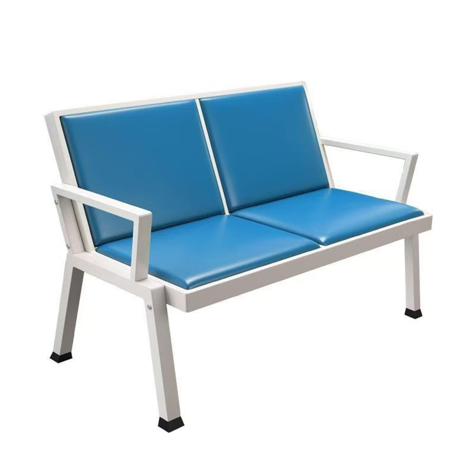 DFGHNBVC Comfortable Blue Pu Office Armchairs With Backrests – Waiting Room Seating For Airports, Banks, Hospitals, Schools Barbershops – 175Cm/69In Lobby Bench Chairs,Blue-120Cm/47.2In