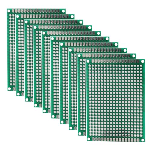Heevhas tablero universal doble cara placas PCB Placa de circuito impreso universal tablero perforado PCB de placa perforada 5x7 cm Placa PCB de kits de prototipo (10 piezas)
