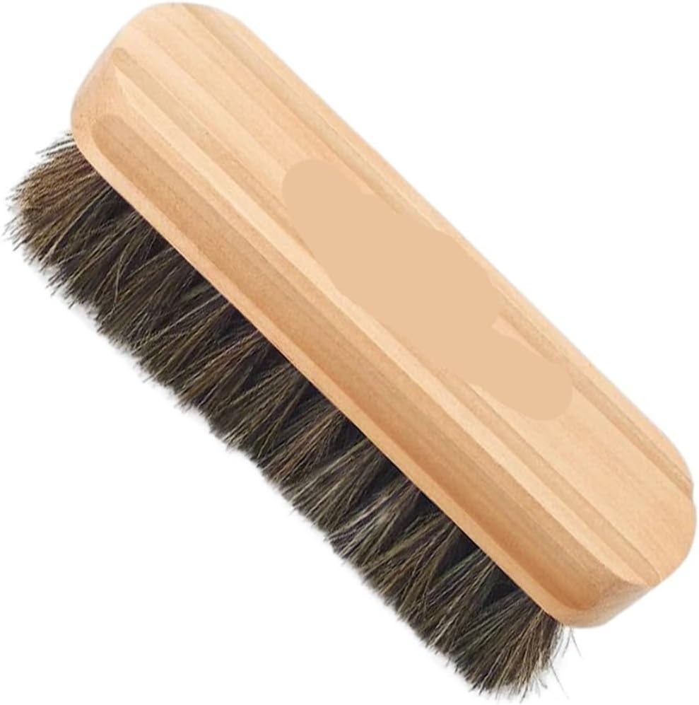 Shoes Brush,Cleaner Brush,Clothes Shoe Brush Polish Leather Soft Cleaning Brushes for Furniture Boot Brush(Wood Color)
