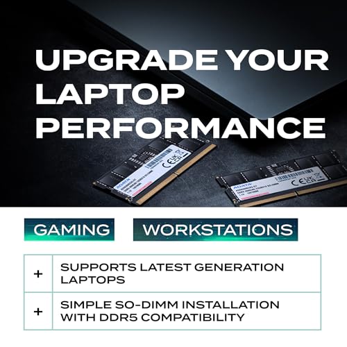 Image of ADATA DDR5 5600 SO-DIMM Memory Module - 32GB High Bandwidth Laptop Memory Module (RAM) - High-Speed 5600MHz - Automatic Error Correction - Compatible with AMD & Intel Platforms - AD5S560032G-S