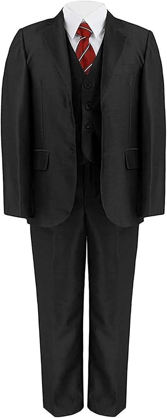 Boys 5 Piece Suit Shiny Party Jacket 