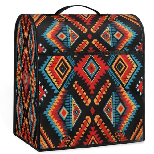 Coffee Maker Cover Aztec Printing Ethnic Kitchen Appliance Covers Small Appliance Covers Blender Cover Juicer Cover Dust Covers for Kitchen Appliances with Top Handle and Pockets,Washable,C600
