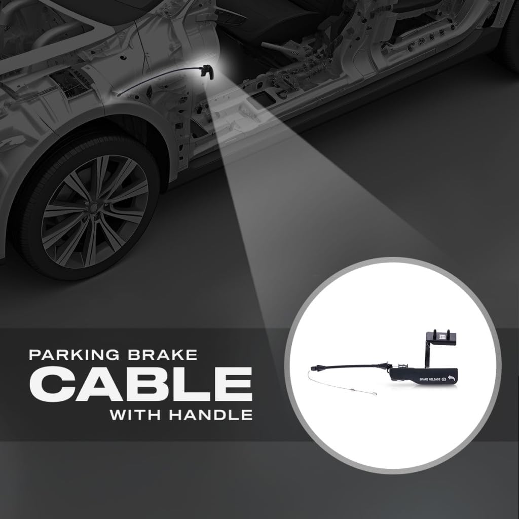 KarParts360 For Ford F-250 Super Duty/F-350 Super Duty 2001 2002 2003 2004 Parking Brake Cable Assembly | Texture Black | Plastic/Metal | 0.147 Volume CBF | With Handle | Replacement For 2C3Z-2783-AA
