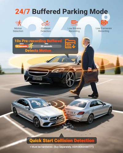 undefined Vantrue N5S 4 Channel 360 Degree WiFi Dash Cam, STARVIS 2, IR Night Vision, 2.7K+1080P*2+1440P Front Rear Inside Dashcam, Voice Control, GPS, 24 Hours Parking Mode, IR Night Vision, Support 1TB Max の商品画像 5