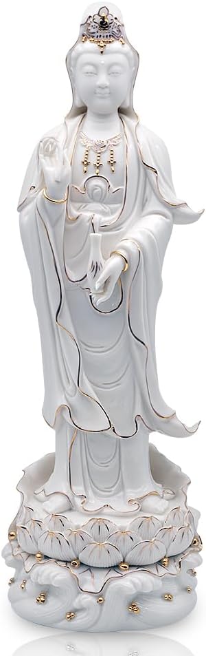 観音像 徳化窯白磁 聖観音菩薩 インテリア オブジェ 仏像 縁起物 置物
