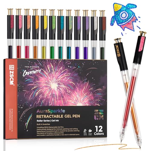 Stylos gel métallisés scintillants pour offrir un monde de couleurs