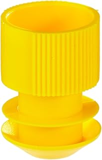 neoLab Tapones para mango de láminas de polietileno, 16 mm x 25 mm, 100 unidades, color amarillo
