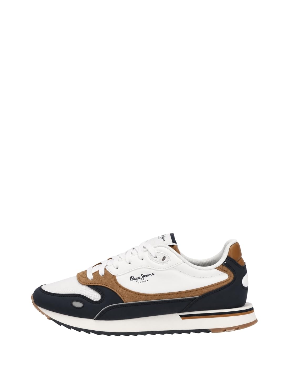 Pepe Jeans London Bexley Road M Men’s Regular Fit Leather Sneakers, Blue Wash