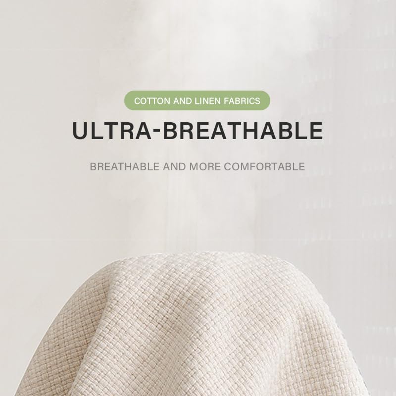 Miniatura 4 de Funda de sofá de lino de algodón, moderna, simple, de doble cara, reversible, funda para sofá seccional, protector de muebles, funda para sofá de 3