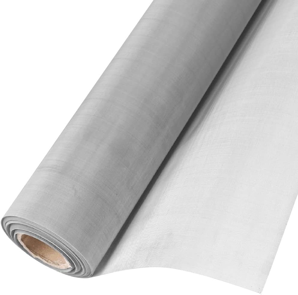 Stainless Steel Wire Mesh Hardware Filter Cloth 150 Mesh Never Rust Metal Filter Net Cuttable For Dust Removal And Separation(1x9m)