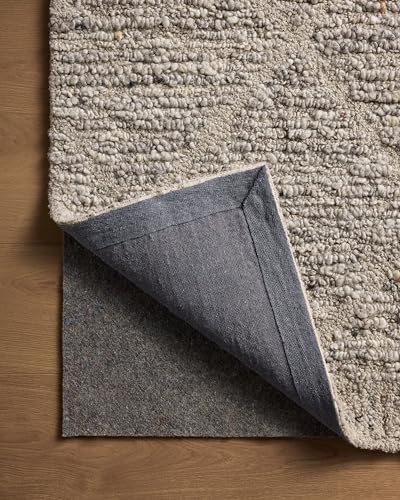 Image of Loloi Magnolia Home by Joanna Gaines Jones Pebble 2'-3 inch x 3'-9 inch Accent Rug | Magnolia Home by Joanna Gaines JON-03 Approx. 2x4 Grey Entryway Kitchen, Plush, Organic, Hand-Tufted, Low-Pile, Accent Rug