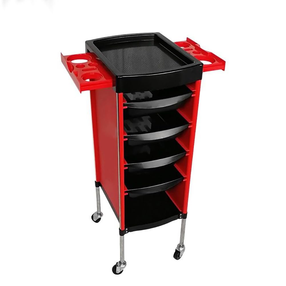Carrello da parrucchiere con cassetto rimovibile e carrello multifunzione per barbiere carrello di bellezza multistrato con ruote universali organizer per attrezzature da salone