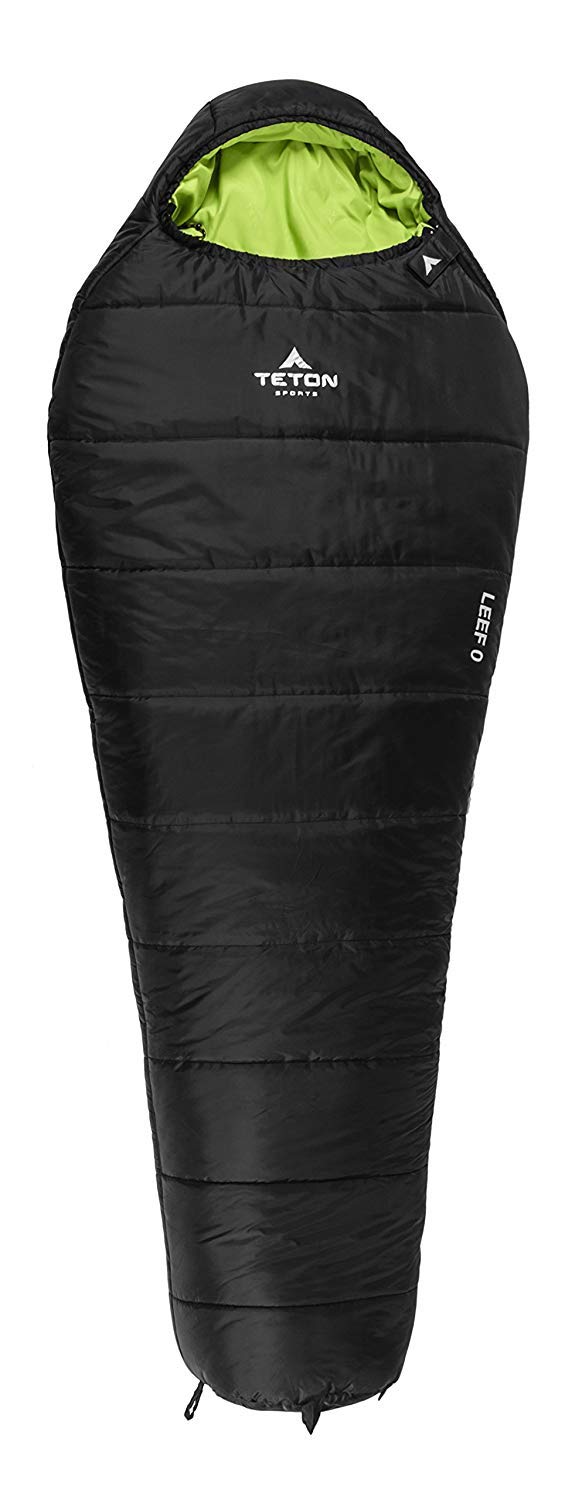 Teton Sports LEEF Ultralight Mummy Sleeping Bag; Lightweight Mummy Bag Perfect for Backpacking, Hiking, and Camping; 3-4 Season Sleeping Bag; Compression Sack Included