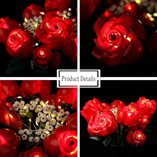 Kyglaring LED Light Kit for Lego Icons Roses Bouquet 2024 Building Sets - Image 2