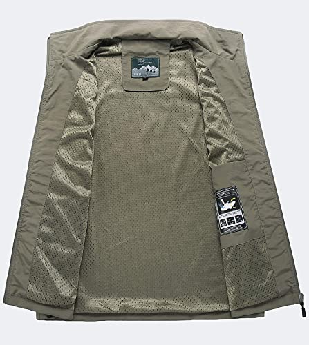 Flygo Mens Summer Casual Lightweight Outdoor Work Fishing Photo Travel Utility Vest with Pockets2