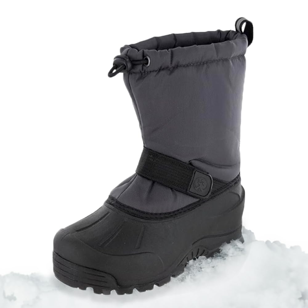 Northside Frosty Insulated Winter Snow Boots for Girls and Boys with Rugged, Water Resistant Nylon Upper, Quick-Drying Lining, Removable EVA Insole, and Durable TPR Outsole