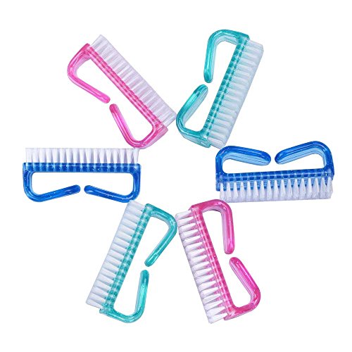 BTYMS Handle Nail Brush Nail Scrubber Hand Scrubbing Cleaning Brush (Pack of 6)