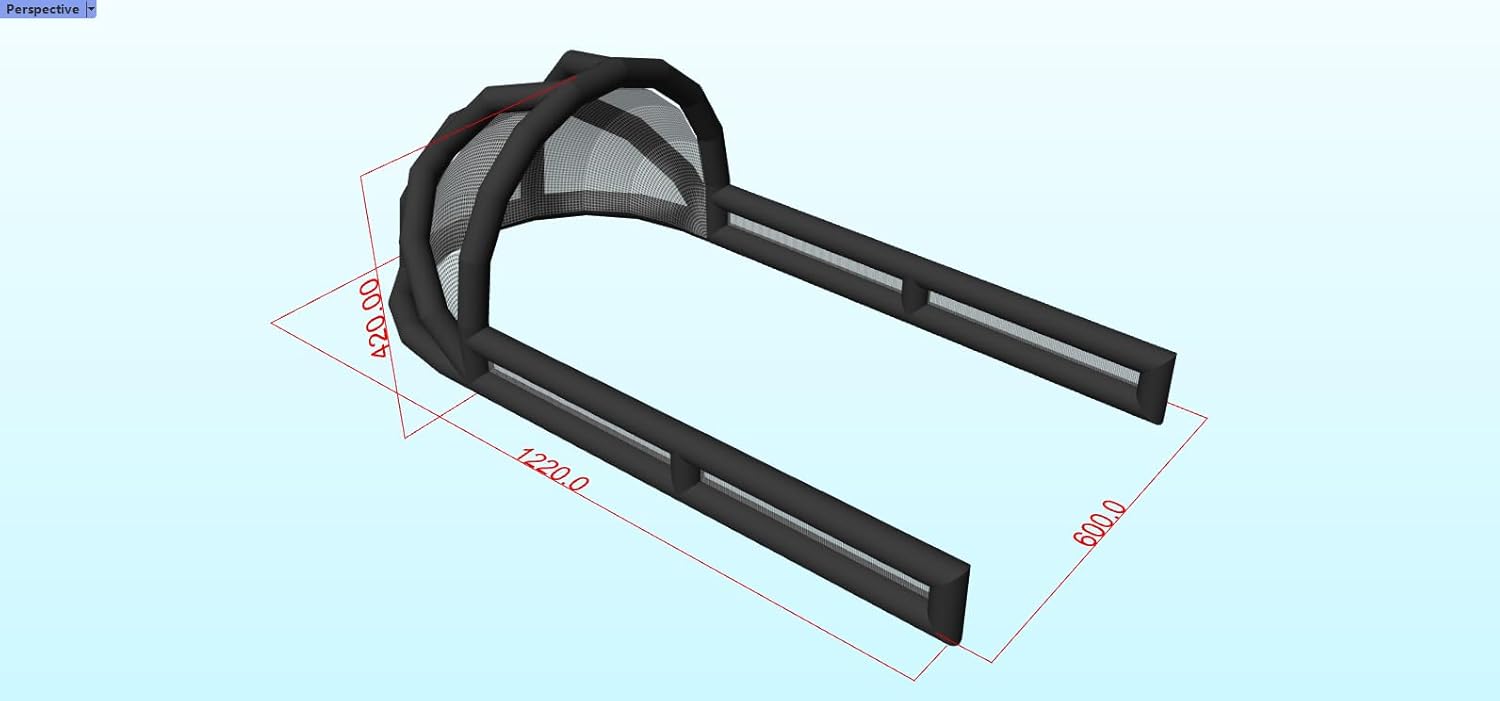 Inflatable Baseball Batting Cage, 12.2x6x4.5m PVC Batting Practice Net for Baseball Training, Outdoor Sports Equipment