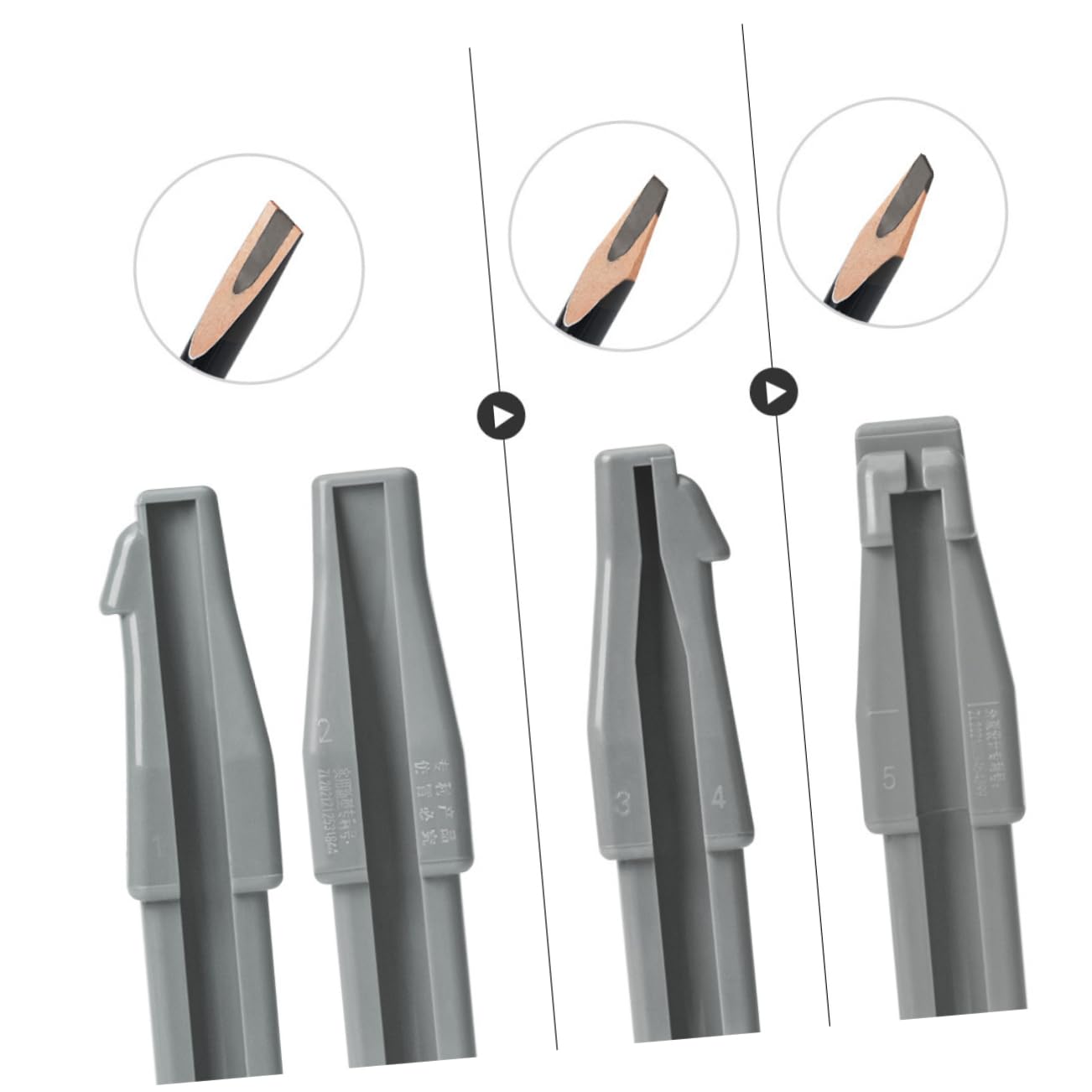 Baluue 3pcs Makeup Pencil Sharpener Aid Tool Eyebrow Pencil Sharpening Aid Pen Sharpener