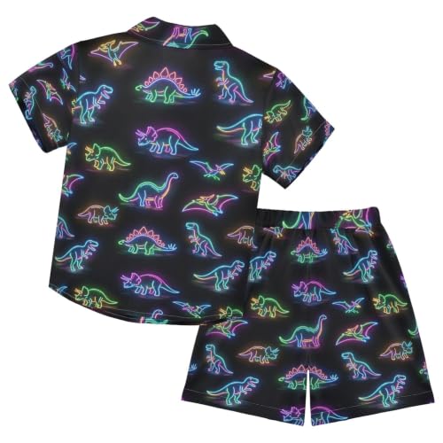 Image of 3T Toddler Boy Shorts Set Teal Hawaiian Button Down Shirts Summer Outfits for Little Boy