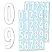 200 Pezzi, 75mm - Numeri Adesivi Grandi Impermeabile Vinile - Bianchi