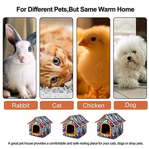 LANGYA Casa para animais de estimação ao ar livre, impermeável, espesso, para ninho de gatos, para b