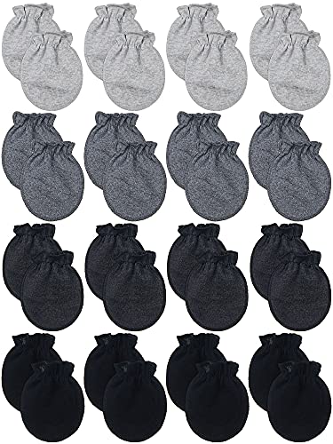 Image of 16 Pairs Newborn Baby Cotton Mittens No Scratch Gloves Unisex Newborn Mittens for baby Boys Girls 0-6 Months