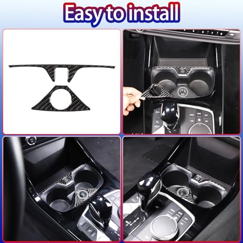 Marco para portavasos carbono para BMW 2 Series F44 miniatura 4
