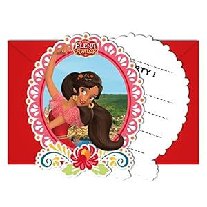 Lot de 12 cartes d’invitation « Eléa de Avalor » pour anniversaire d’enfant Disney // 6 cartes d’invitation et 6…