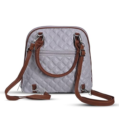 Image of AJANTA QIARRA Women Luxe Artificial Leather Premium Quilted Satchel Bag | Handbag with Detachable Slings