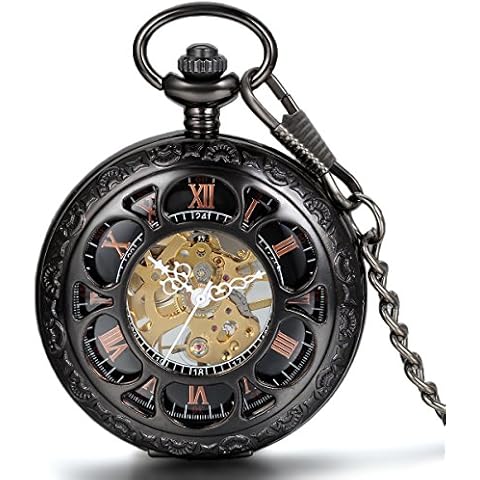 JewelryWe Half Hunter Steampunk Pocket Watch Cover