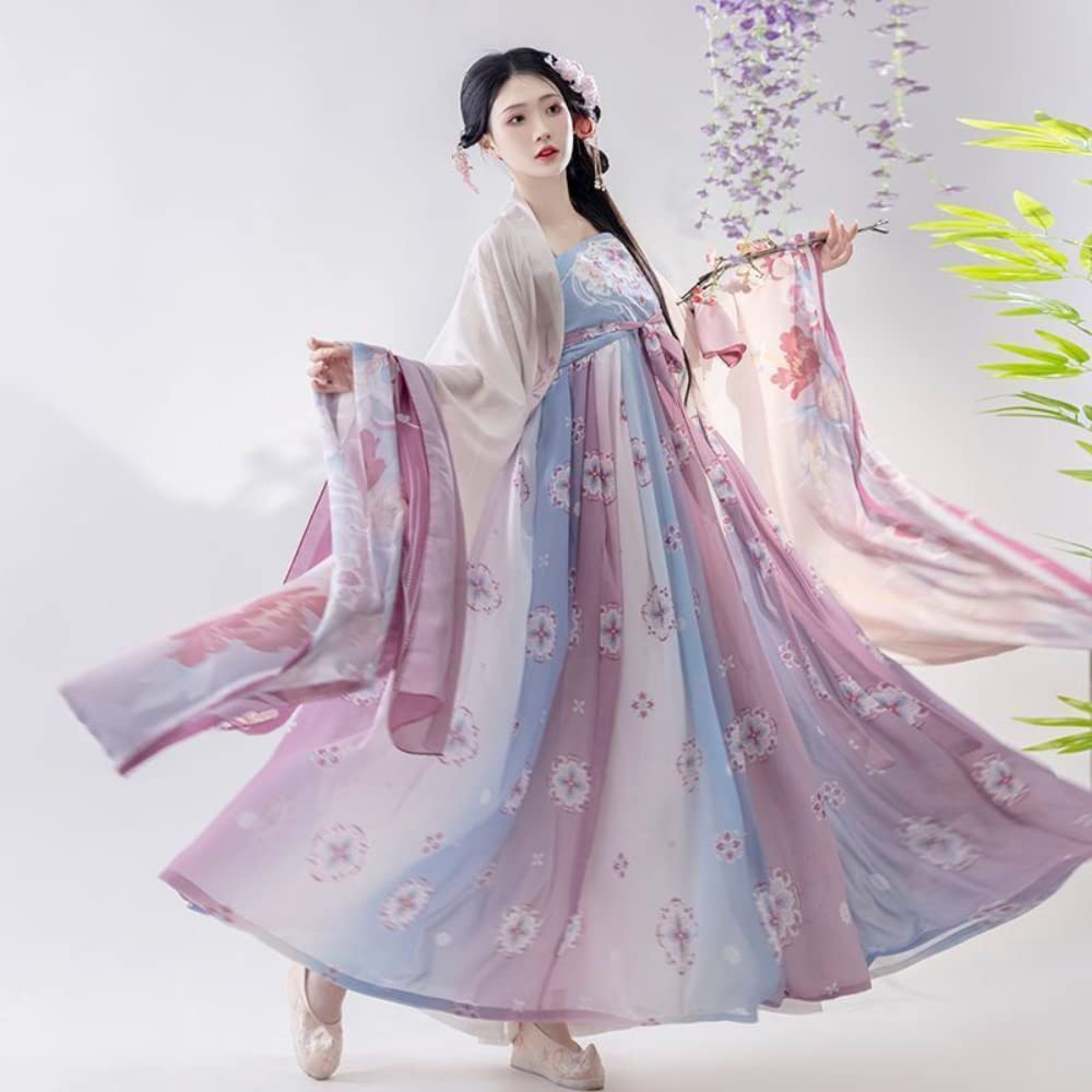 Chińska sukienka Hanfu, sukienka Hanfu kobiety starożytny chiński tradycyjny zestaw Hanfu damski kostium cosplay