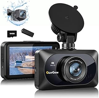 4K Dual Dash Cam Front 4K and Rear 2K Car Dash Camera for Cars 64GB Card Included GILAYGROW 3
