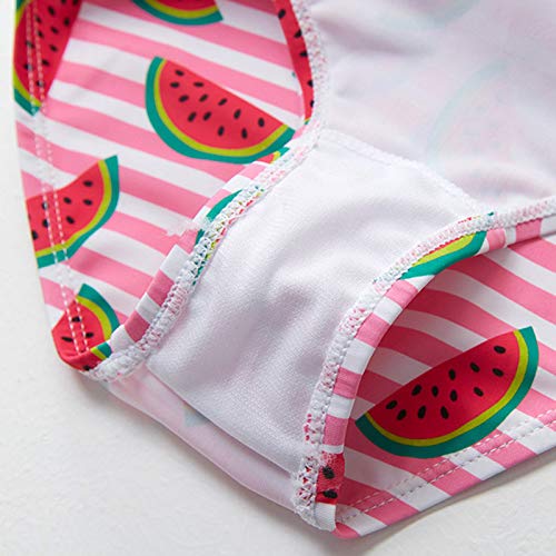 Girls Swimsuit 2 Piece Ruffle Bathing Suits Toddler Cute Quick Dry Bikini Tankini Sets Watermelon Print Swim Wear4