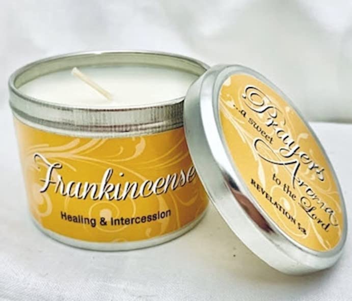 ABBA Candle-Frankincense w/Scripture Tin-6 Oz
