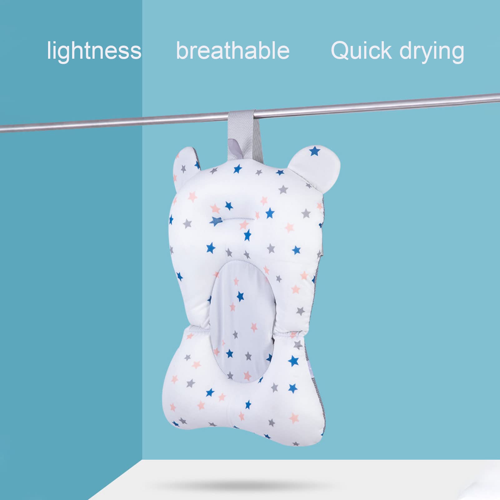 Siège de Bain pour bébé, Tapis de Bain pour bébé, Coussin de Bain pour bébé, Filet de Support de Bain pour bébé, Oreiller Flottant pour nouveau-né, Tapis de Bain pour nouveau-né