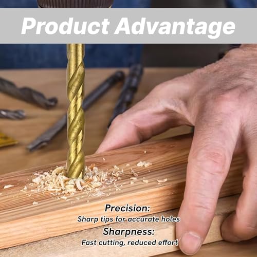 100 Stück HSS Mini Bohrer Set Metall Spiralbohrer in 5 Größen 1/1,5/2/2,5/3 mm – Titanbeschichtet – Für Holz, Kunststoff & Dünne Metallbleche – Für Akkubohrer geeignet