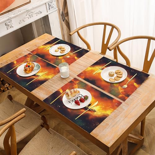 Sets de table étoiles galaxies 45x30 cm aux finitions soignées - 4