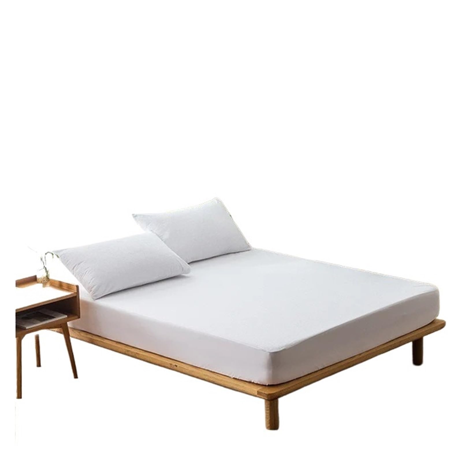 Housse de Matelas imperméable, draps-Housses réglables, 90/100/140/160/180/200x200cm, Coussin de Protection Anti-poussière pour la Chambre à Coucher, Le Matelas(200x200cm)