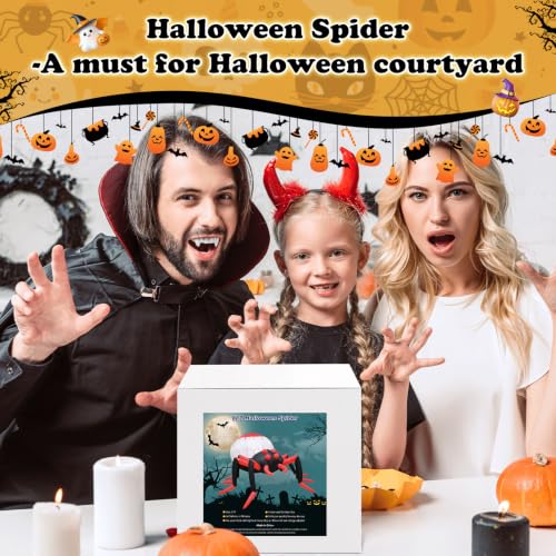 TRMESIA 8FT Halloween Inflatable Blow up Scary Spider Yard Party Decoration - image 7