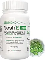 Nesh E 400 UI - Vitamina E Tocoferol - Suplemento em Cápsulas Moles – 60 Cápsulas