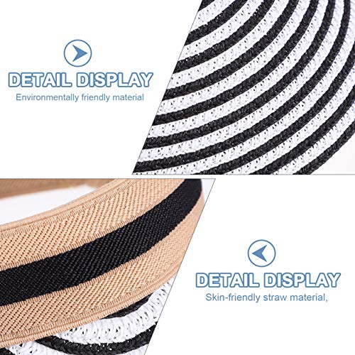 BESPORTBLE Simplicidade Mulheres UPF 50+ Aba Larga Roll- up Viseira Pala de Sol Chapéu de Praia Chap