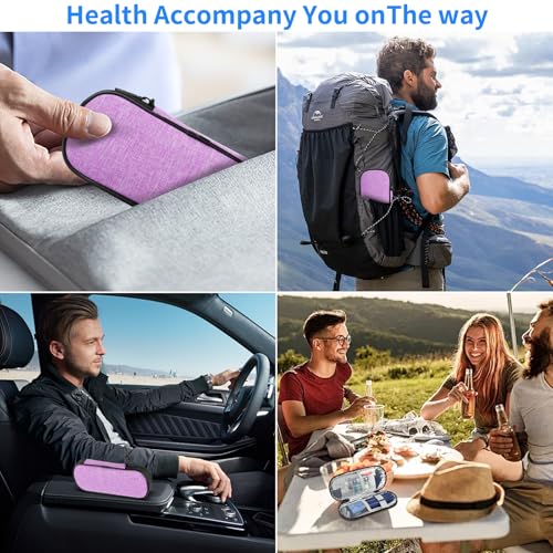 Image of Insulin Pen Cooler Travel Case with 2 Reusable TSA Approved Ice Packs, Diabetic Medication Insulated Cooler Bag for Insulin Pens and Other Diabetic Supplies Storage Purple