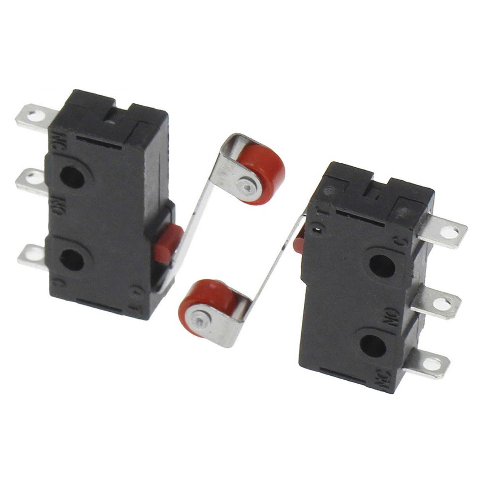 Mini microinterruptor de 3 pines con interruptor de límite de rodillo, 50 unidades