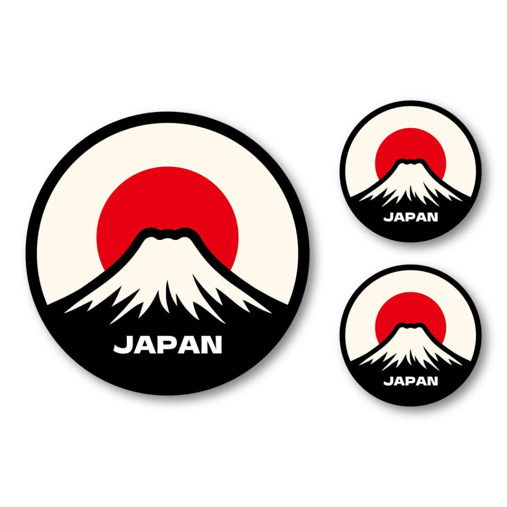 Amazon.co.jp: 富士山と日の丸ステッカー 愛夢侍エディション 3枚